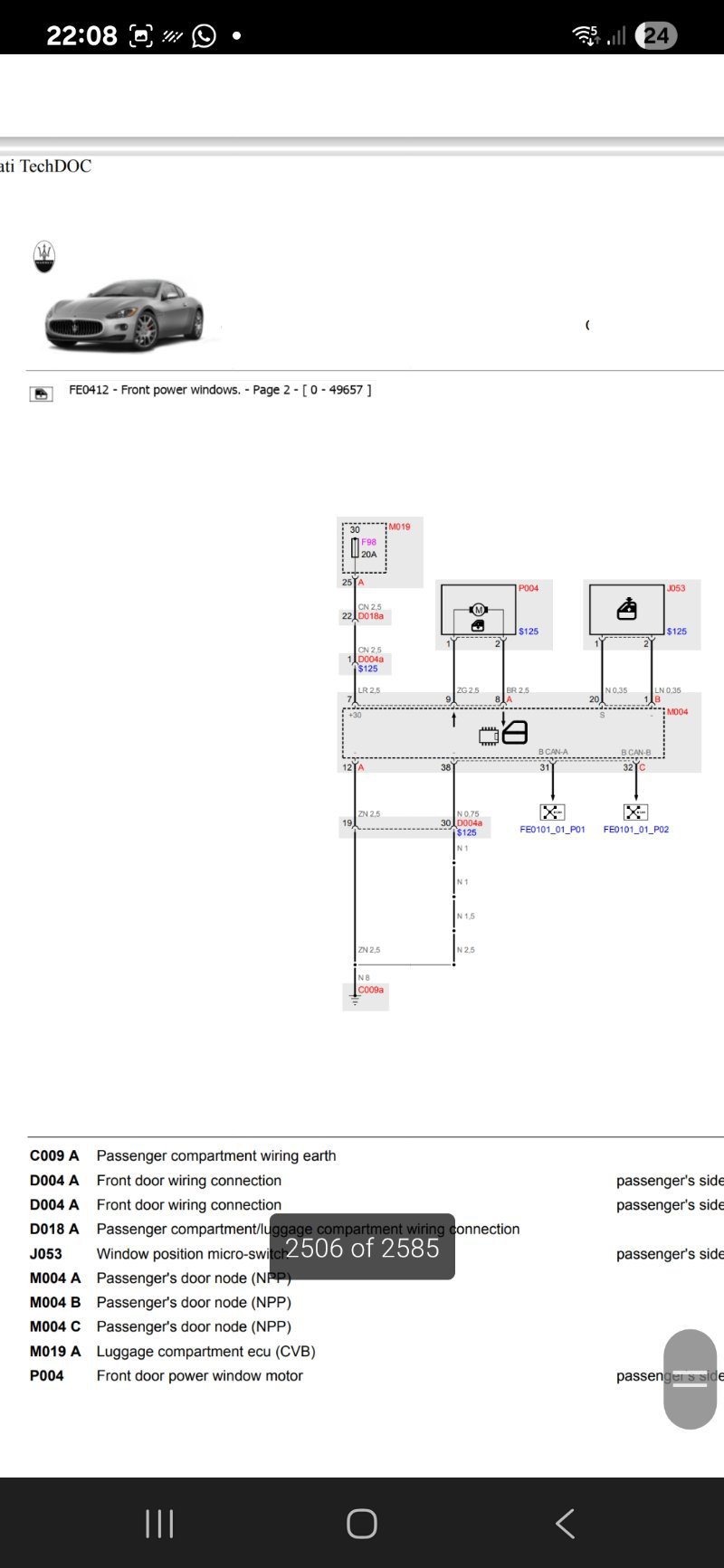 FOUND Maserati Granturismo wiring diagrams | SportsMaserati