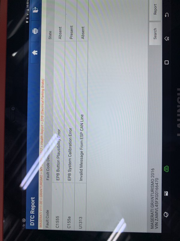 Maserati GranTurismo 2015 Parking Brake failure.