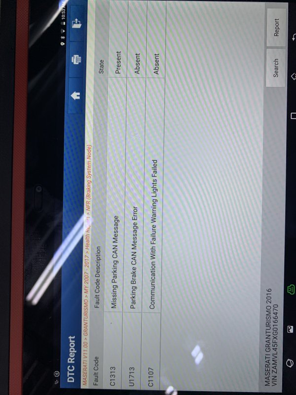 Maserati GranTurismo 2015 Parking Brake failure.